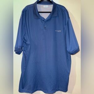 Columbia Sportswear Mens 3XT 3XL Blue PFG Polo Shirt Short‎ Sleeve Performance